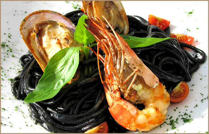 Спагетти с морепродуктами Спагетти с морепродуктами